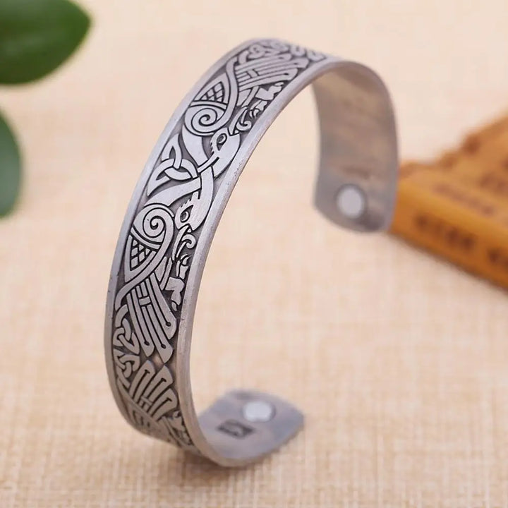 Silver Celtic Design Cuff Bracelets