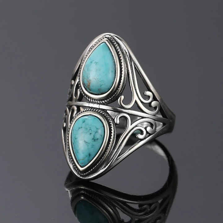 925 Sterling Silver Turquoise Ring | Green Witch Creations