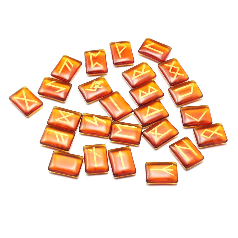 Orange Viking Rectangle Runes For Sale Online | Green Witch Creations