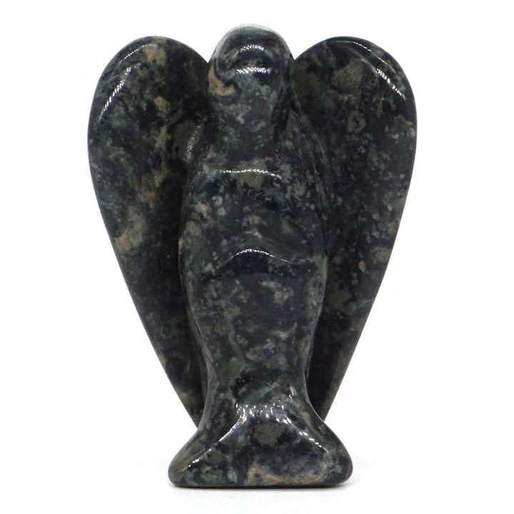 Kambaba Jasper Crystal Angel Figurines | Green Witch Creations