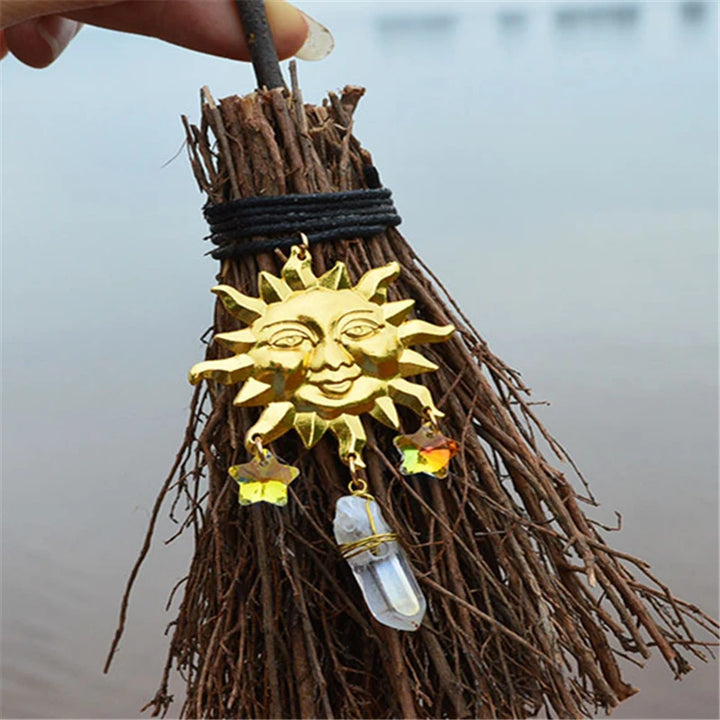 Gold Charm Mini Brooms For Sale | Green Witch Creations