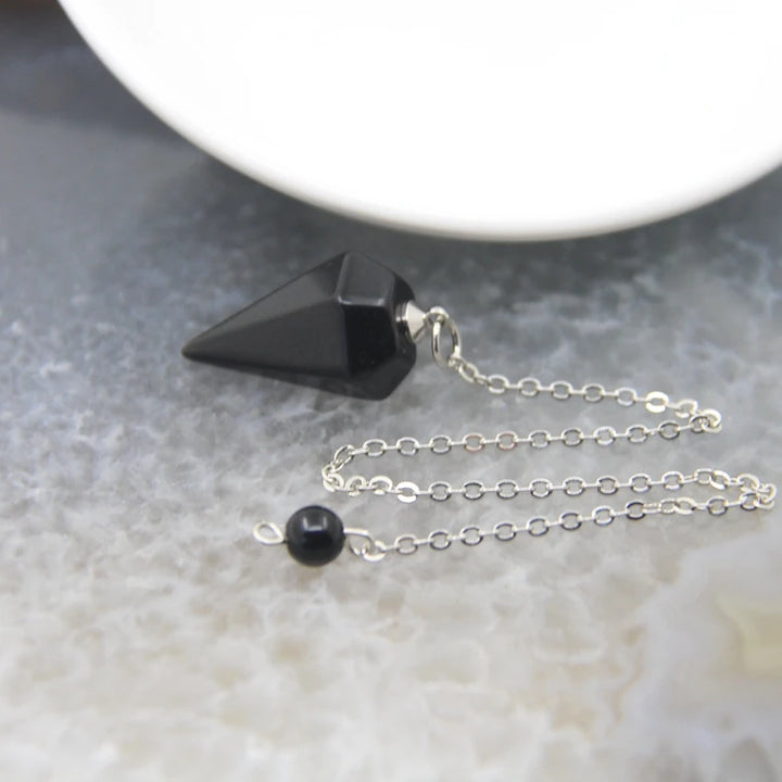 Obsidian Crystal Pendulums | Green Witch Creations