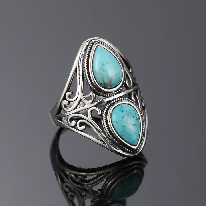 925 Sterling Silver Turquoise Ring | Green Witch Creations