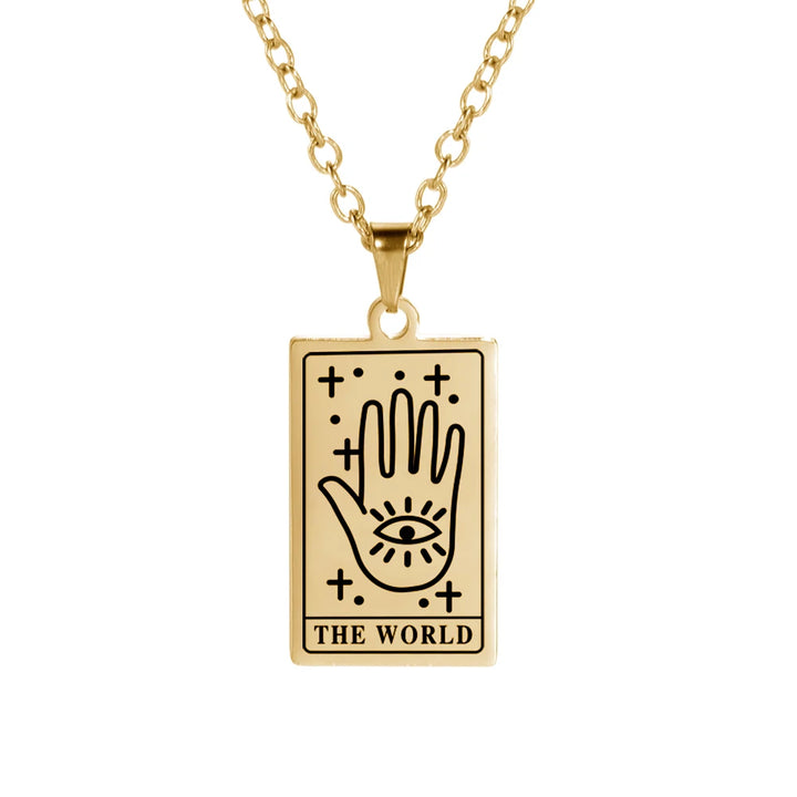 The World Tarot Card Necklaces | Green Witch Creations