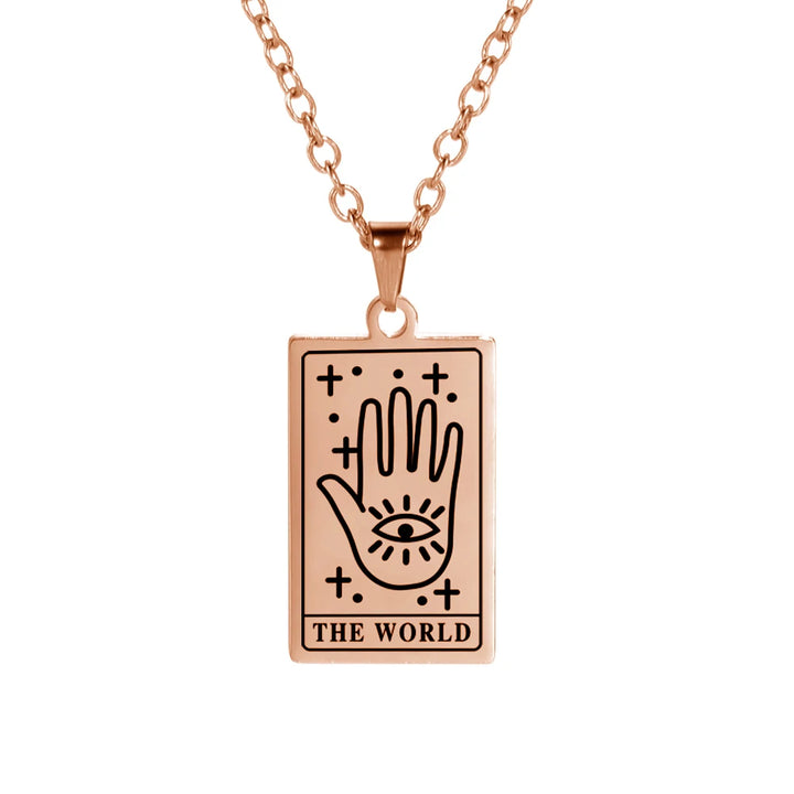 The World Tarot Card Necklaces | Green Witch Creations