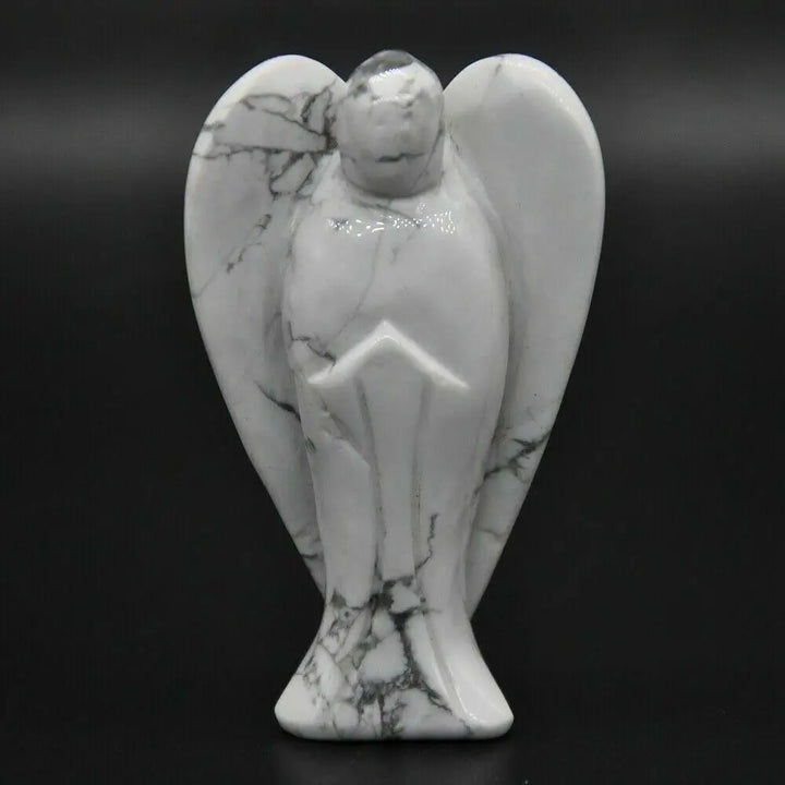 White Howlite Crystal Angel Figurines | Green Witch Creations