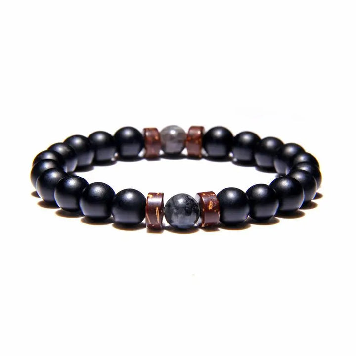 Men's Obsidian Bead Bracelet