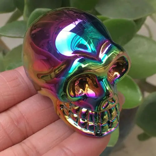 Rainbow Titanium Crystal Skull For Sale