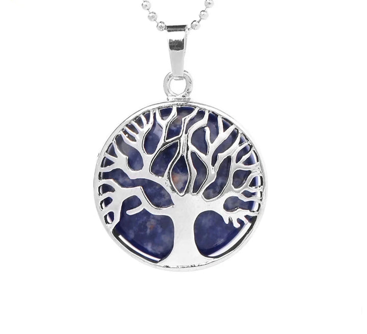 Sodalite Tree of Life Crystal Necklaces | Green Witch Creations