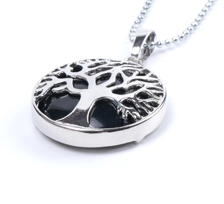 Obsidian Tree of Life Crystal Necklaces | Green Witch Creations