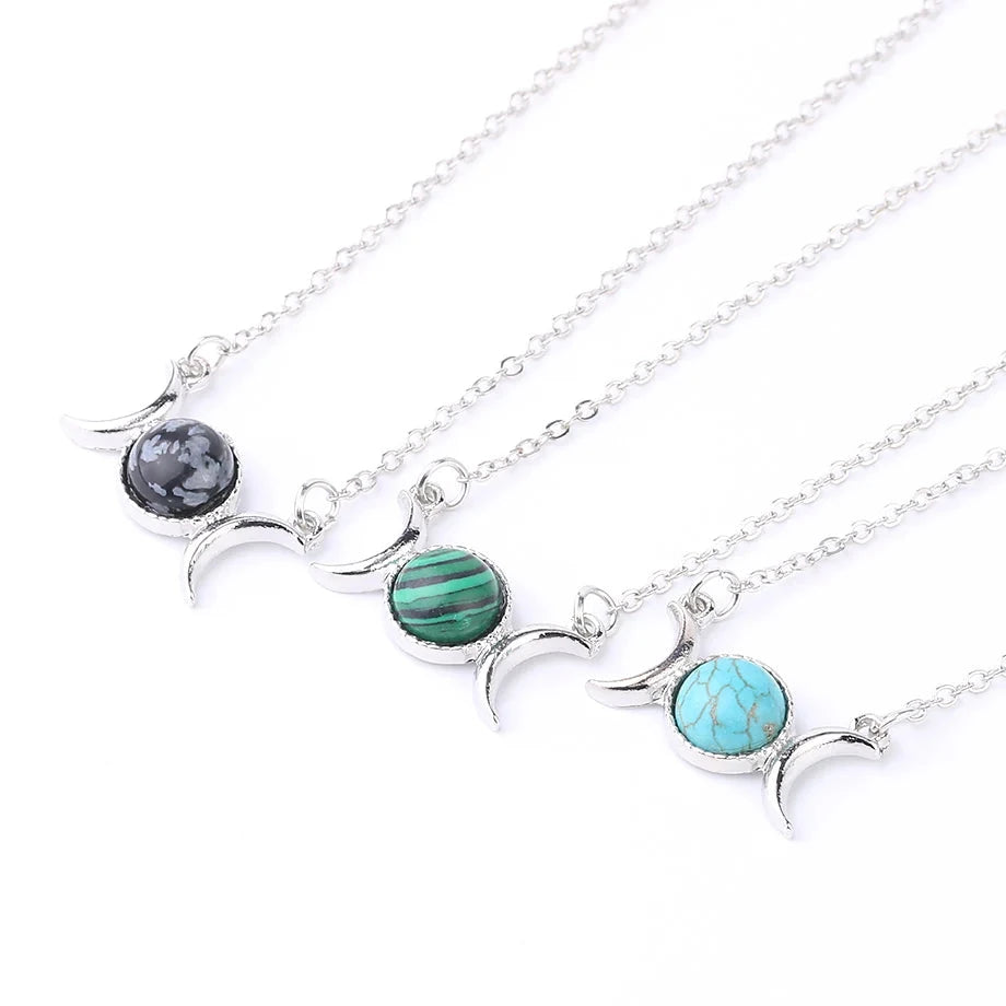 Buy Triple Moon Crystal Necklaces