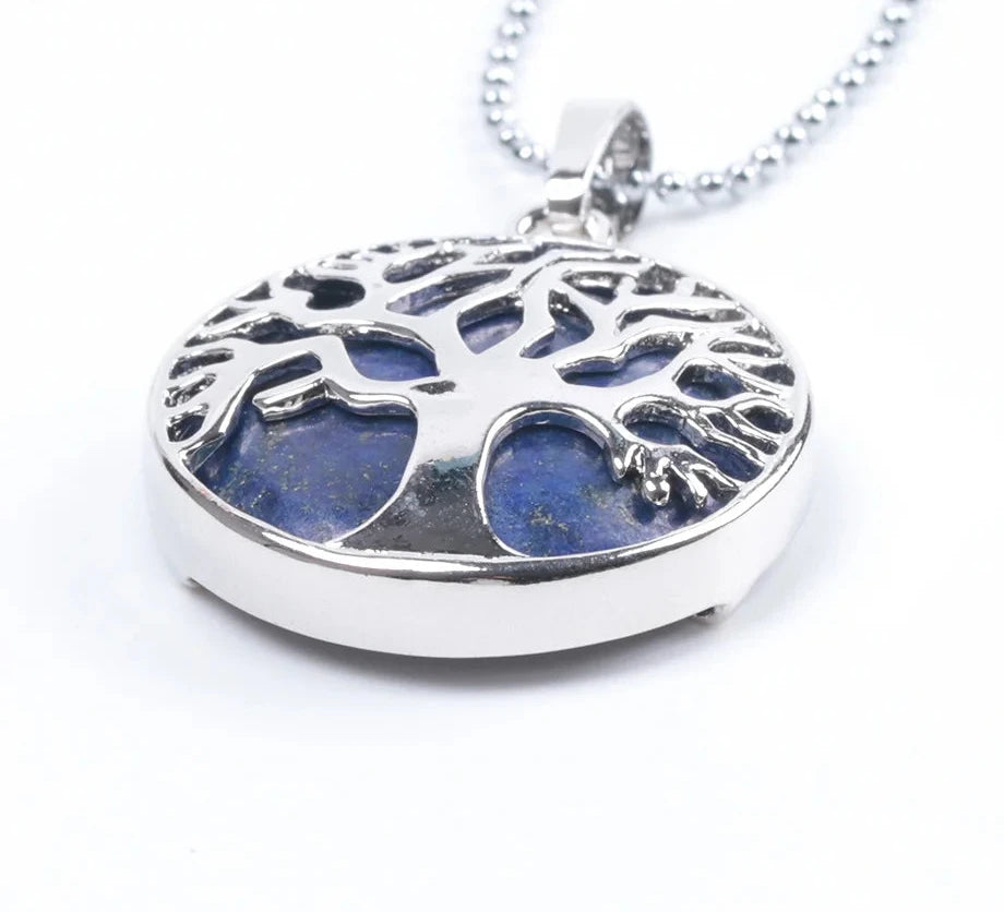 Lapis Lazuli Tree of Life Crystal Necklaces | Green Witch Creations