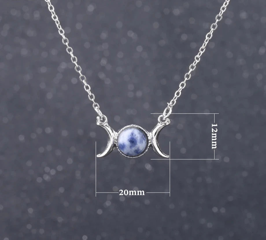 Buy Triple Moon Sodalite Crystal Necklaces