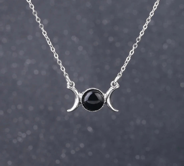 Buy Triple Moon Onyx Crystal Necklaces