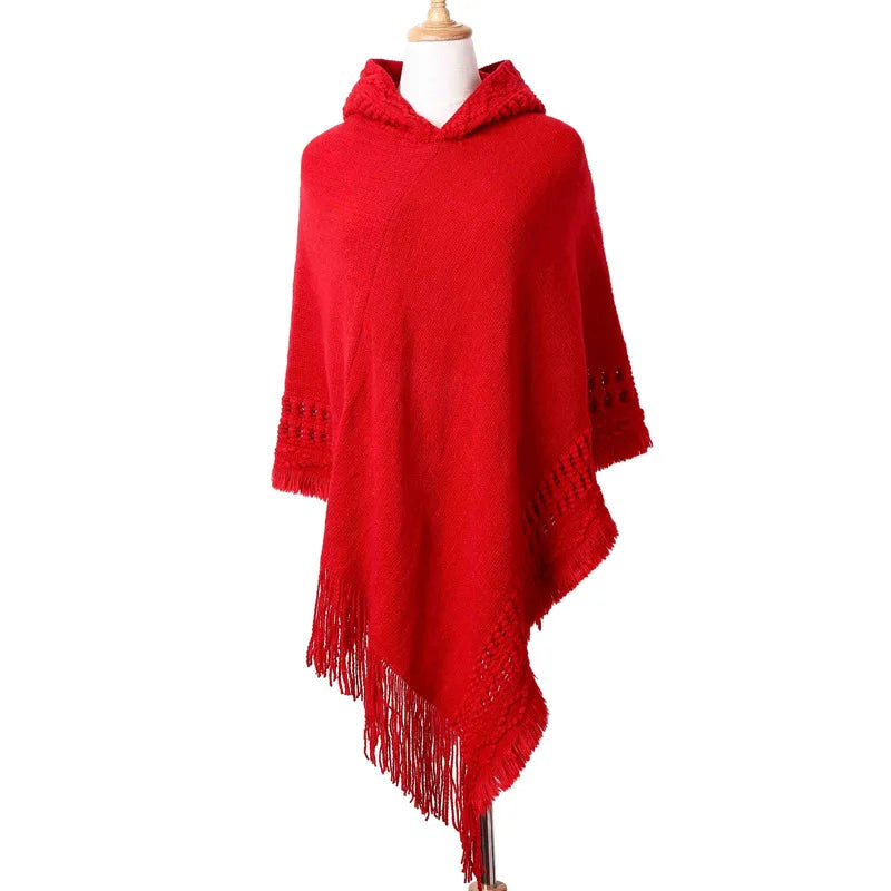 Fringe Bohemian Hood Shawl