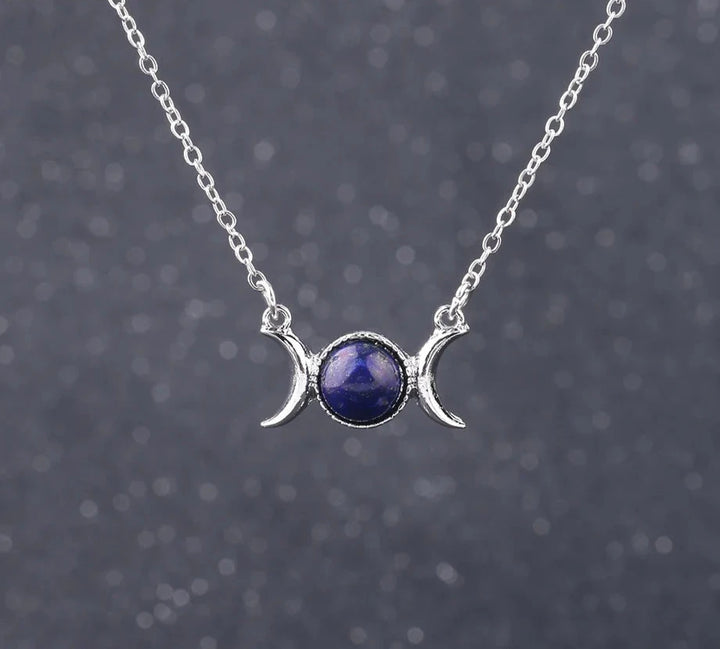 Buy Triple Moon Lapis Lazuli Crystal Necklaces