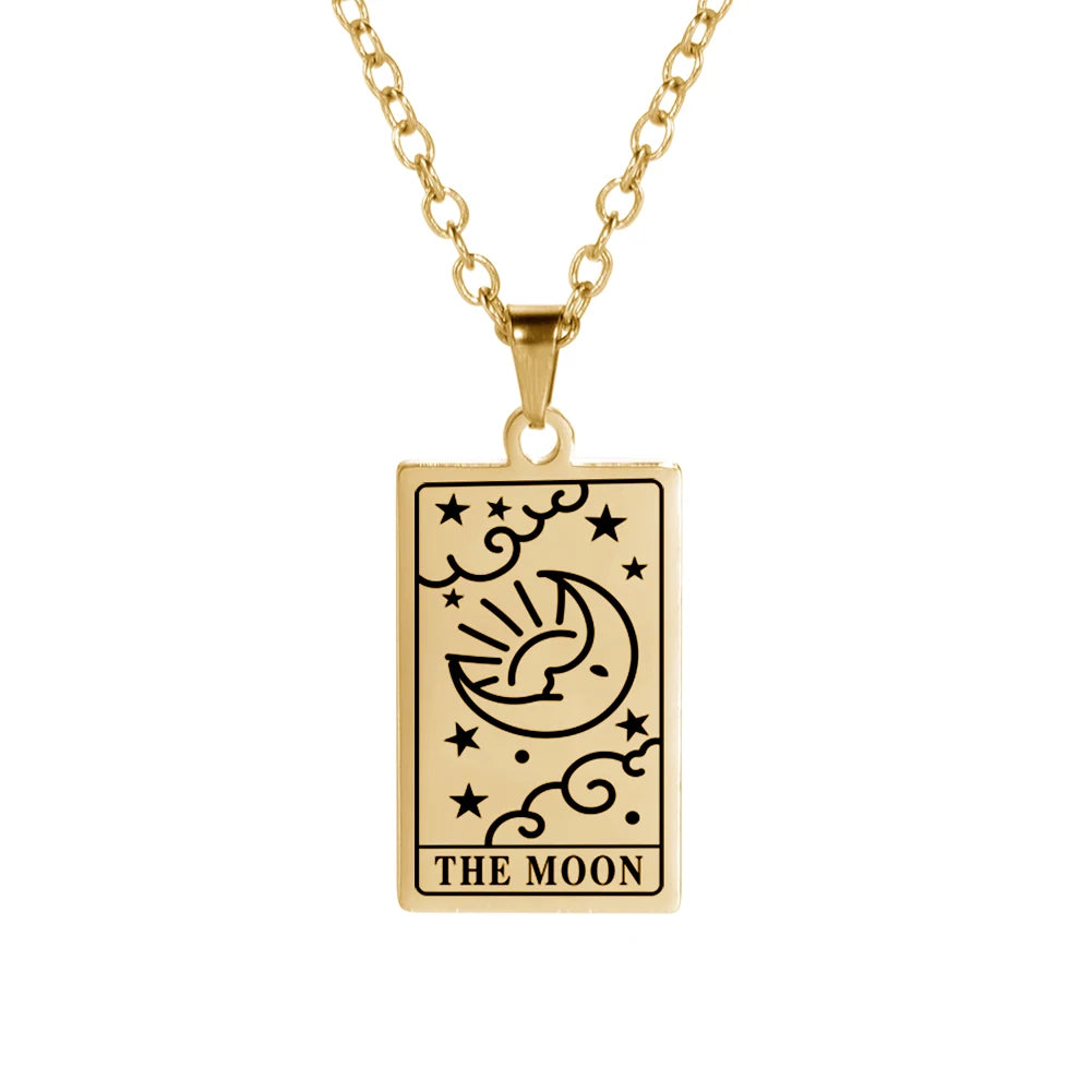 The Moon Tarot Card Necklaces | Green Witch Creations