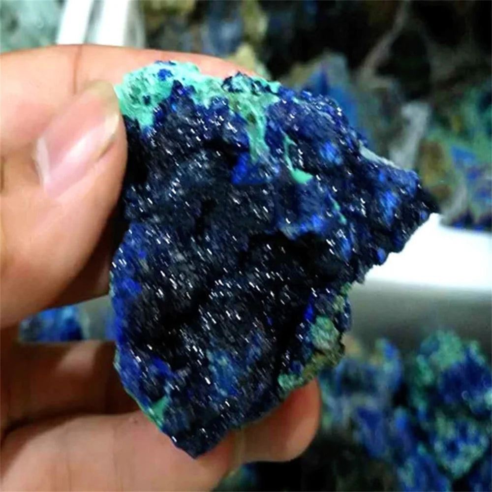 Azurite Malachite Crystal Geode | Green Witch Creations