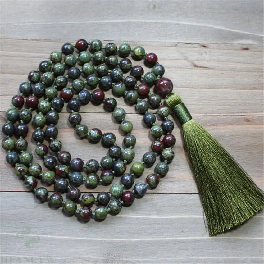 DragonBlood Mala Bead Necklace