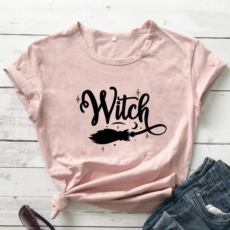 Witch Broom T-Shirt For Sale Online | Green Witch Creations