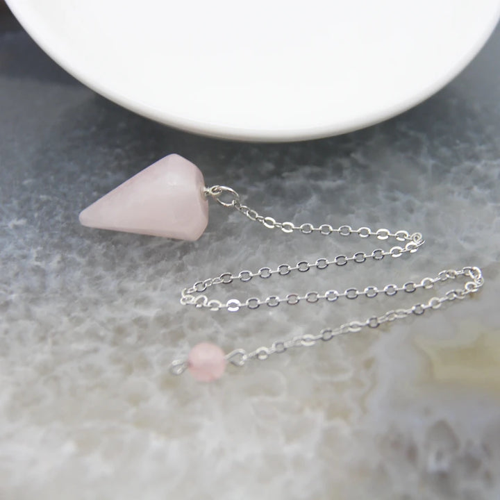 Rose Quartz Crystal Pendulums | Green Witch Creations