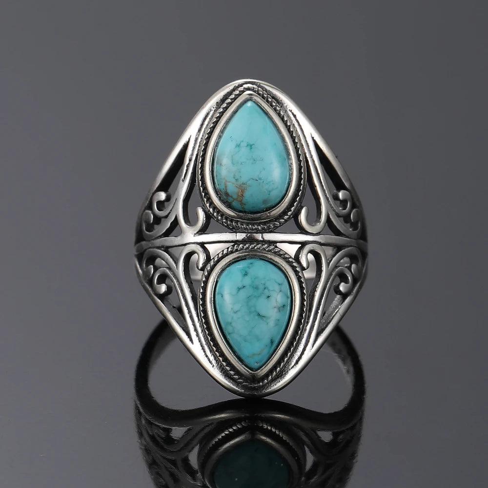 925 Sterling Silver Turquoise Ring | Green Witch Creations