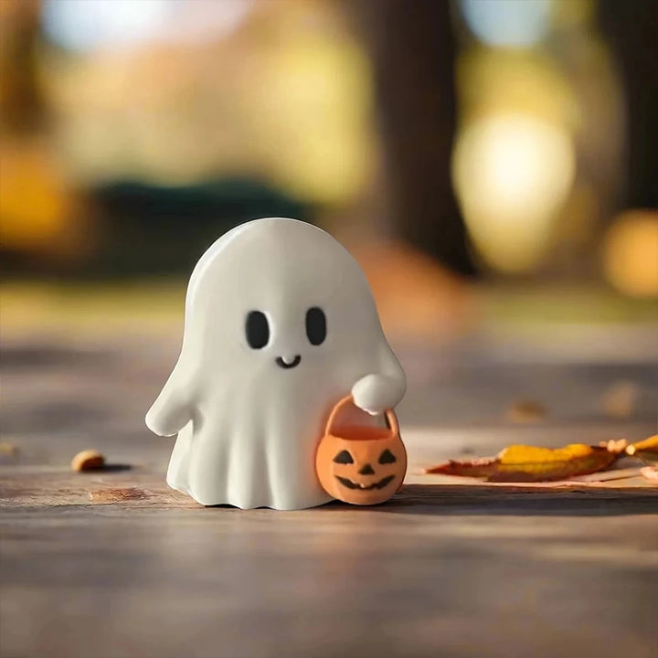 Halloween Cute Ghost Pumpkin Statue