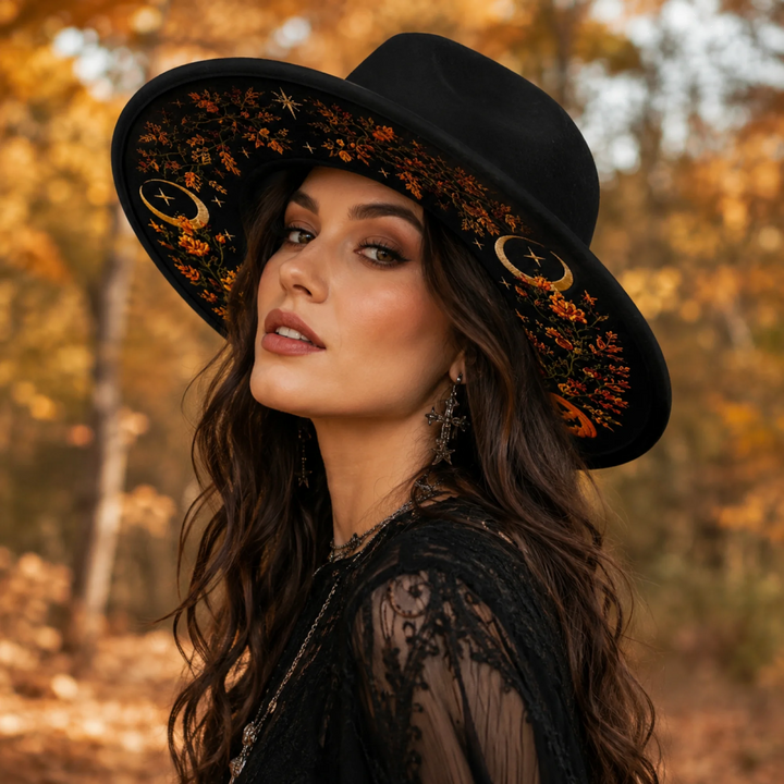Halloween Fall Wide Brim Hat