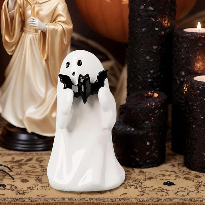 Halloween Ghost Bat Statue