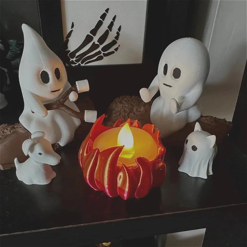 Halloween Ghost Campfire Statue 