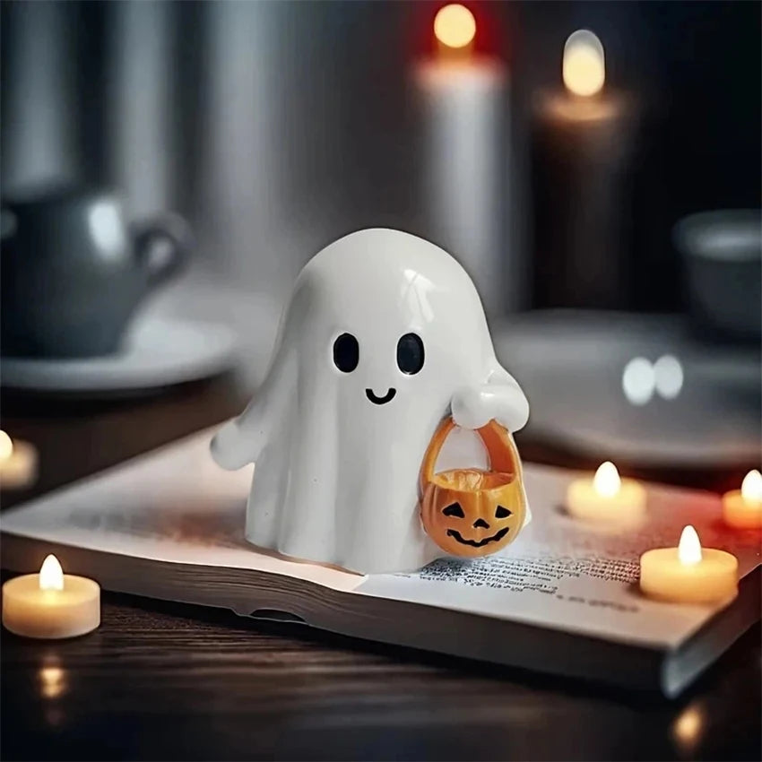 Halloween Ghost Pumpkin Statue