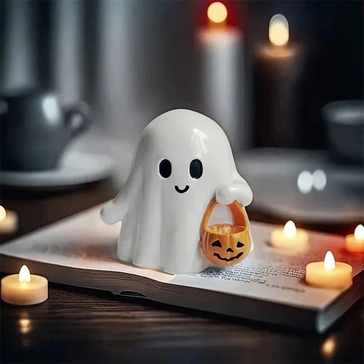 Halloween Ghost Pumpkin Statue