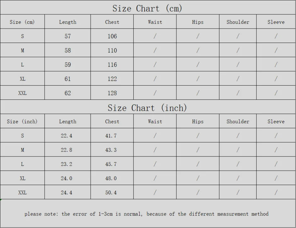 Halloween Ghost Sweater Size Guide