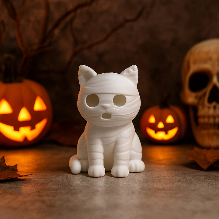 Halloween Home Decor Cat Mummy Statue