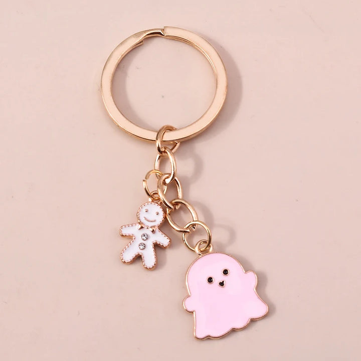 Halloween Pink Ghost Keychains