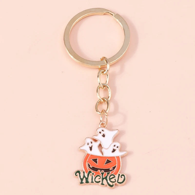 Halloween Pumpkin Ghosts Keychains