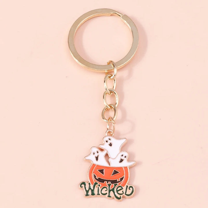 Halloween Pumpkin Ghosts Keychains