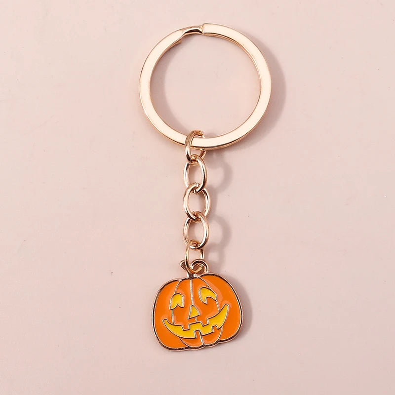 Halloween Pumpkin Gold Keychains
