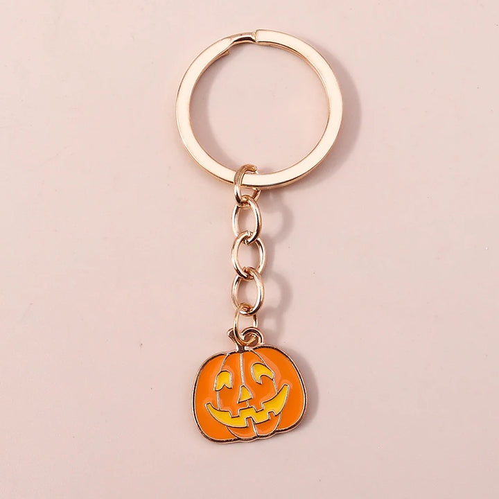 Halloween Pumpkin Gold Keychains
