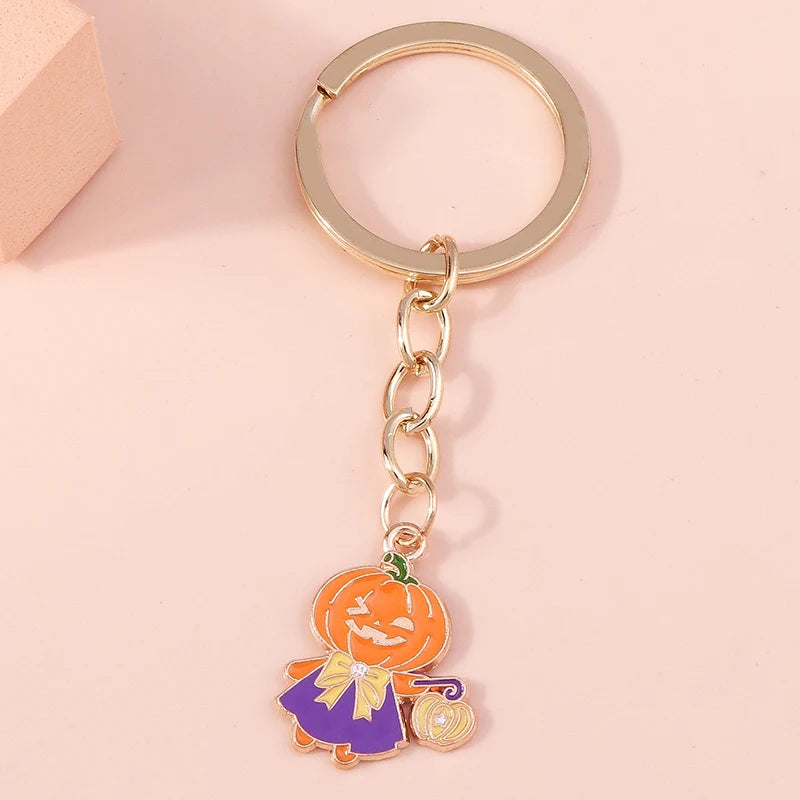 Halloween Pumpkin Lantern Keychains