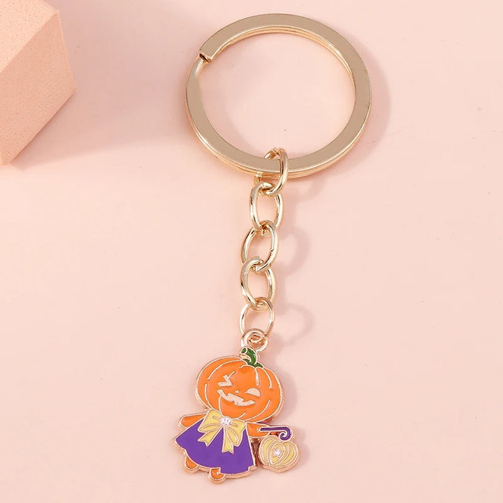 Halloween Pumpkin Lantern Keychains