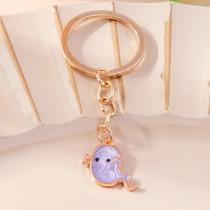 Halloween Purple Ghost Keychains