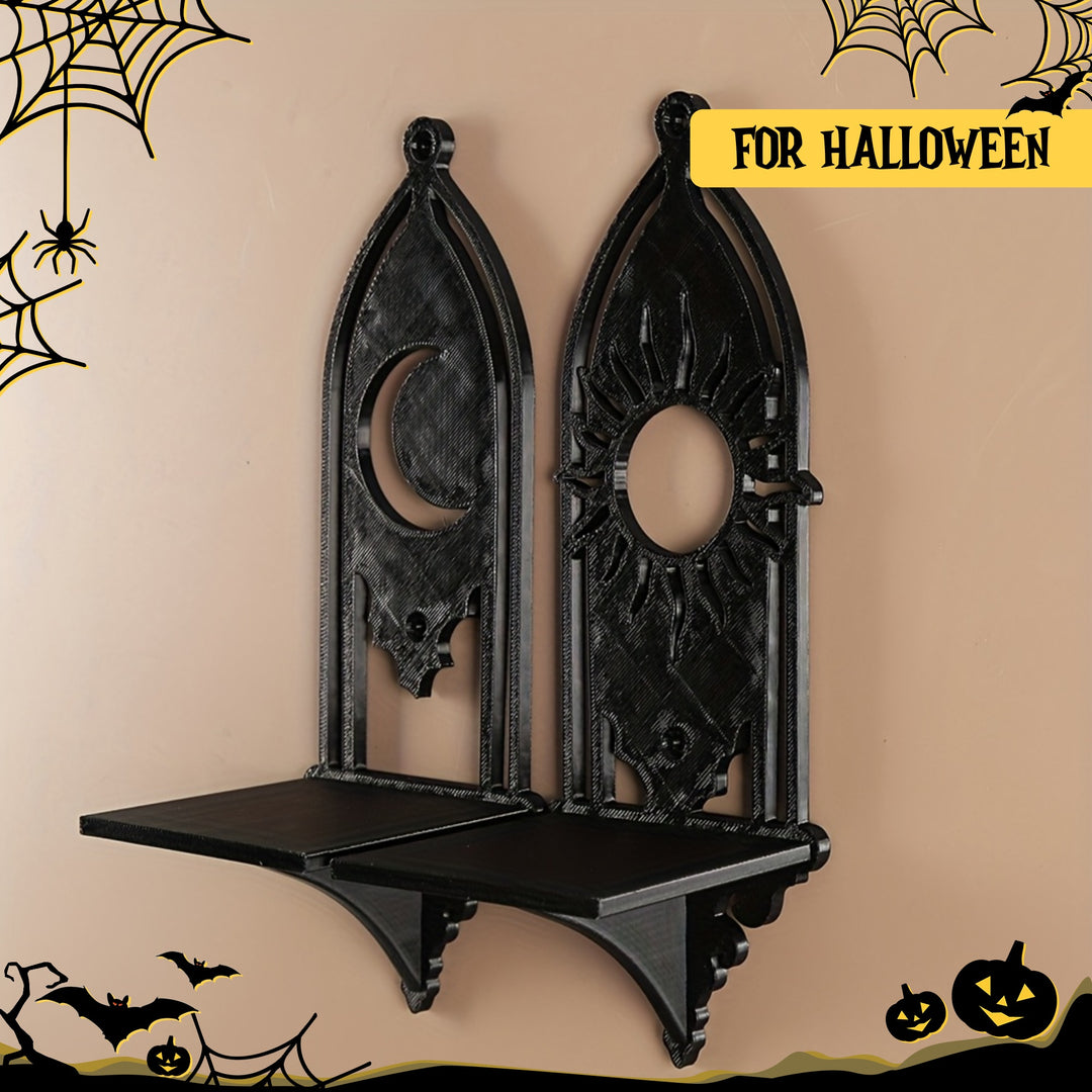 Halloween Sun Moon Wall Black Shelves