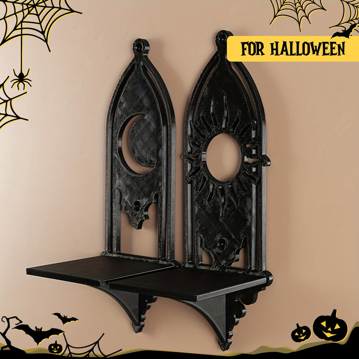 Halloween Sun Moon Wall Black Shelves
