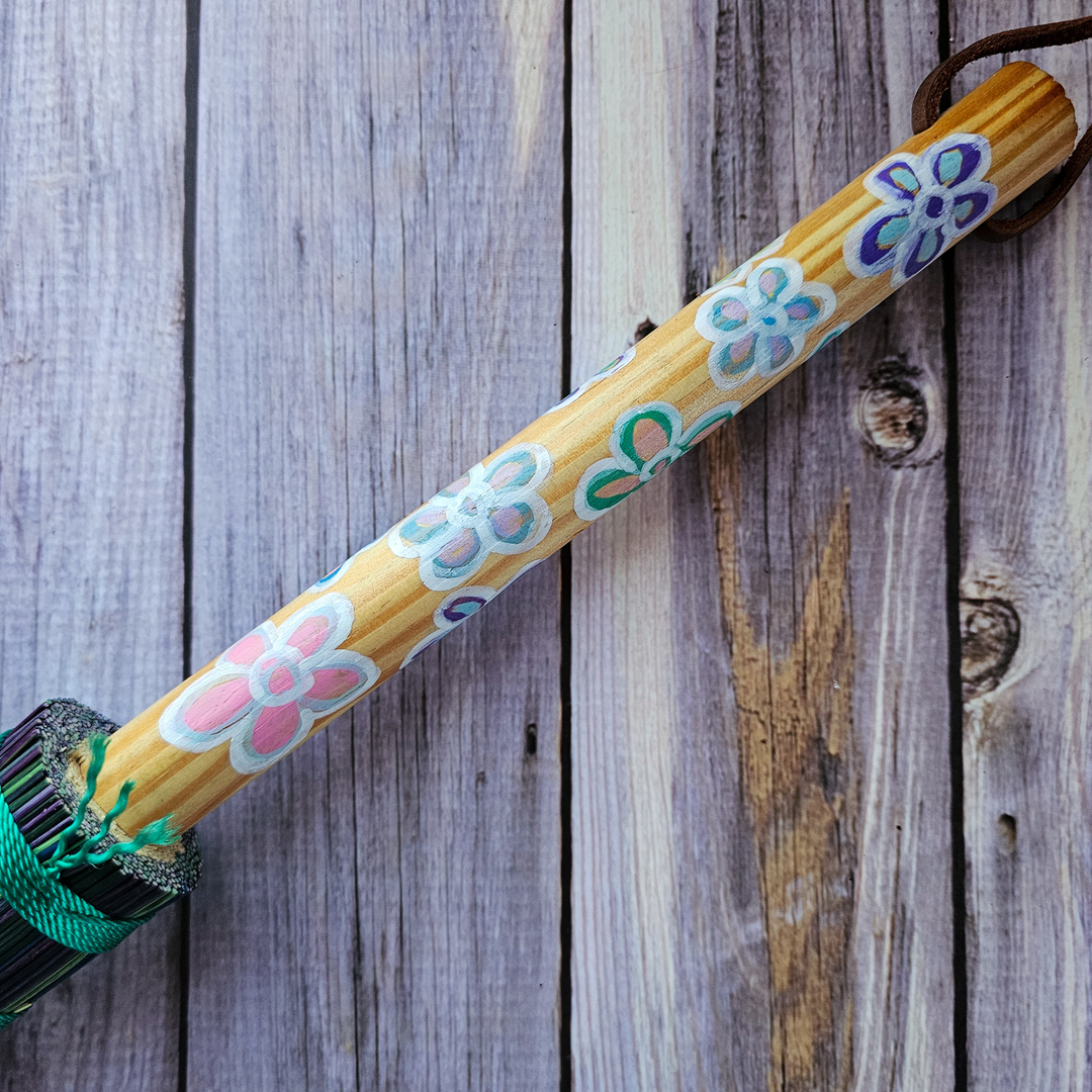 Hand Painted Witch Broom