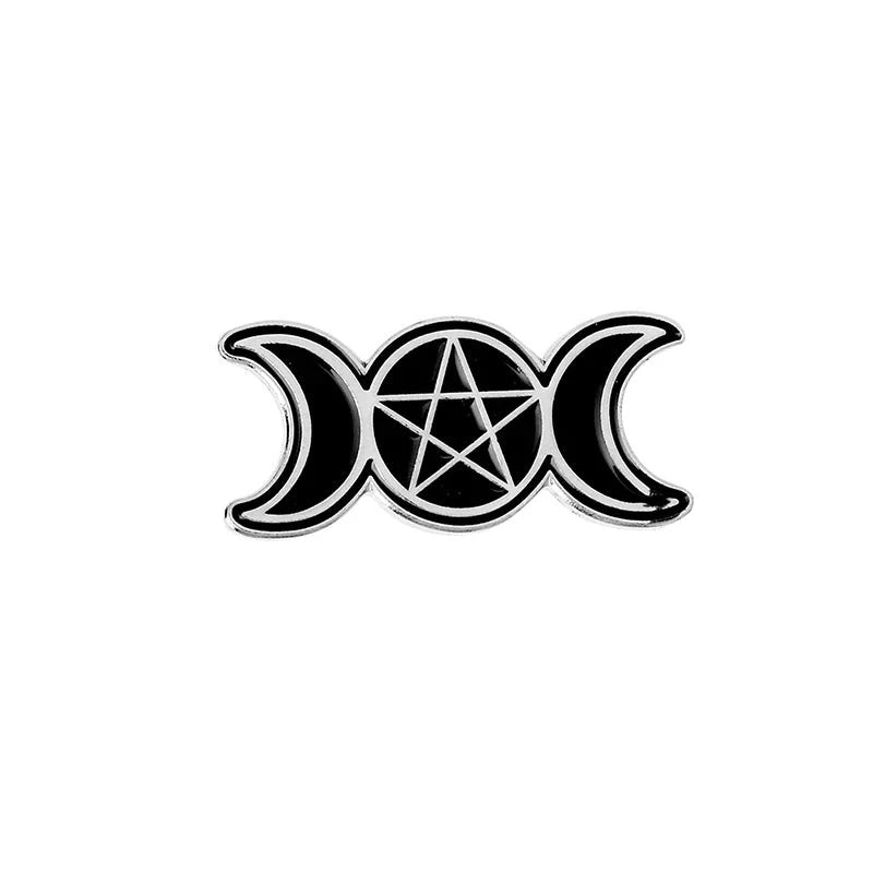 Triple Moon Pentacle Pin For Sale