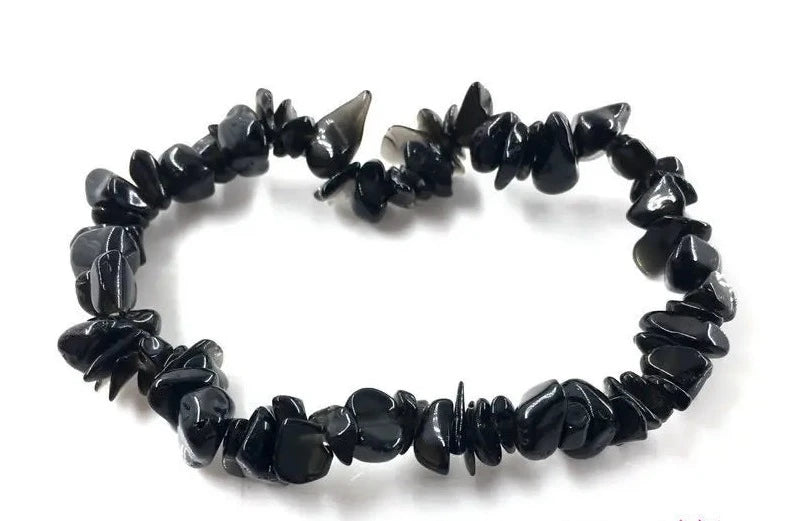 Onyx Crystal Chip Bracelets For Sale | Green Witch Creations