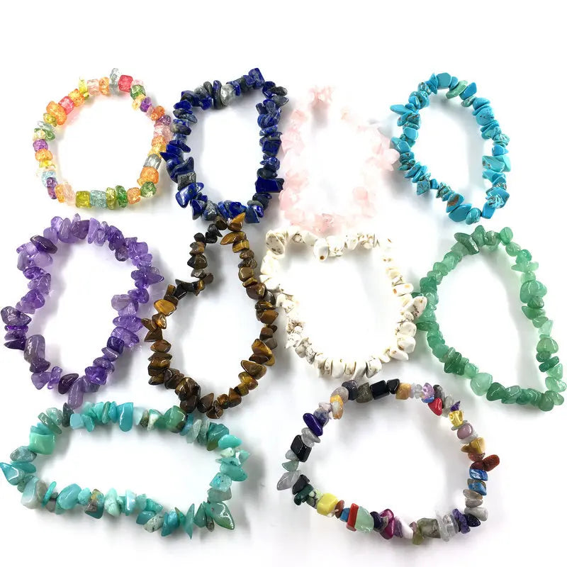 Assorted Crystal Chip Bracelets