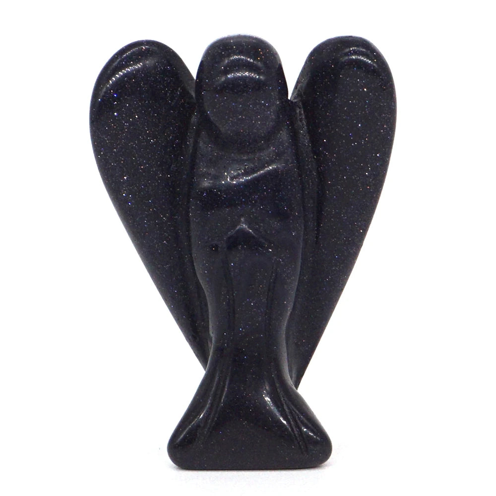 Blue Sandstone Crystal Angel Figurines | Green Witch Creations