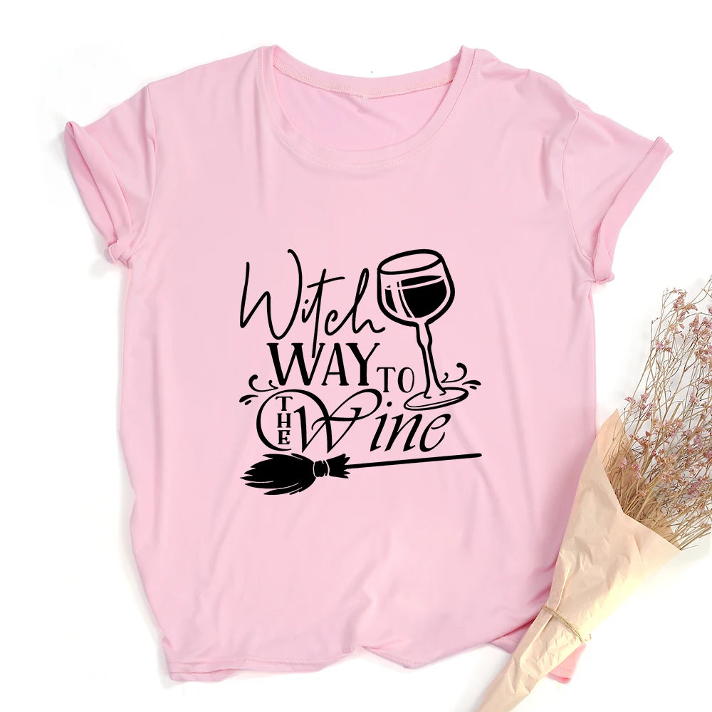 Witch Way To The Wine Crop Top